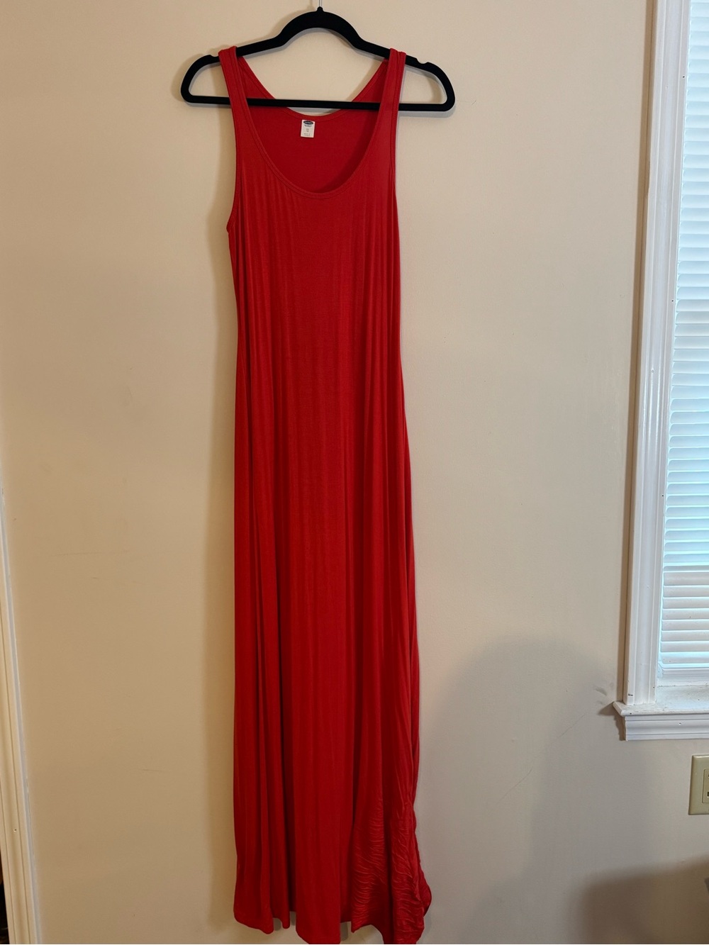 Orange Sleeveless Maxi Dress - Classic Tank Style